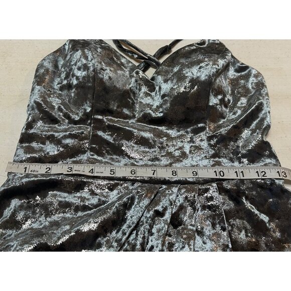 City Triangles Metallic Silver Gray Formal Dress Polyester Blend Junior Size 7 - Picture 9 of 16